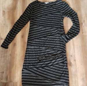 Long Sleeved Knee Length Maternity Dress